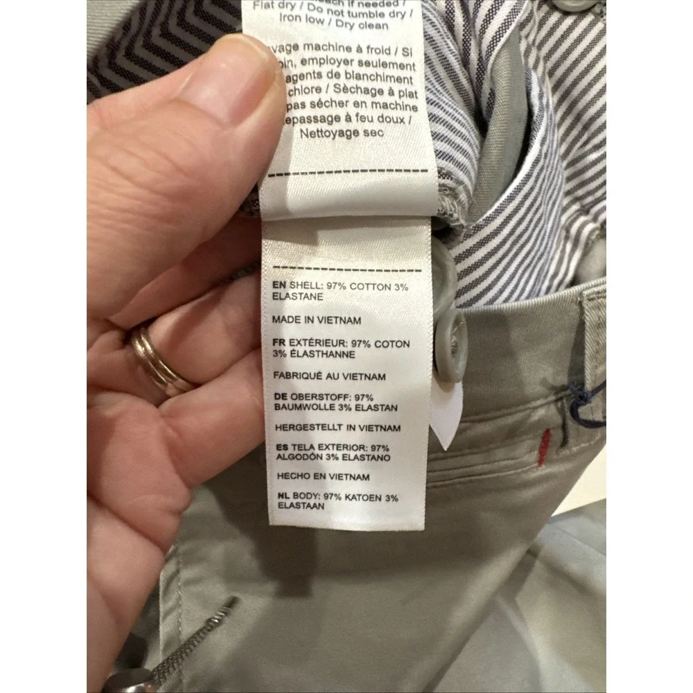 UNTUCKit Men's 9" Chino Shorts Size 36 Gray NEW Flat Front Summer Casual - Picture 5 of 7